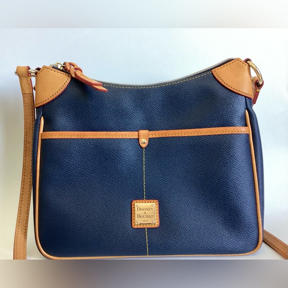 Dooney & Bourke Teal Pebble Leather Handbag/Shoulder Bag